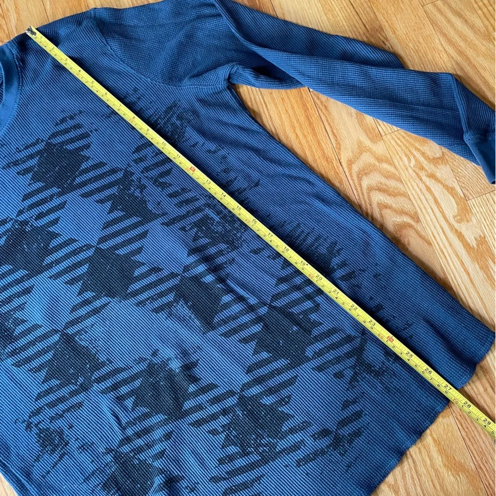 Machine Men’s Blue Long Sleeve Graphic Thermal Shirt, Large - Picture 5 of 6
